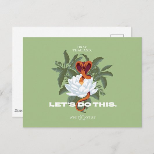 "Let's Do This" Cobra - De Witte Lotus Briefkaart (Voorkant / Achterkant)