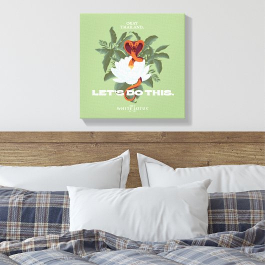 "Let's Do This" Cobra - De Witte Lotus Canvas Afdruk (Insitu (Slaapkamer))