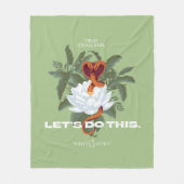 "Let's Do This" Cobra - De Witte Lotus Fleece Deken (Voorkant)