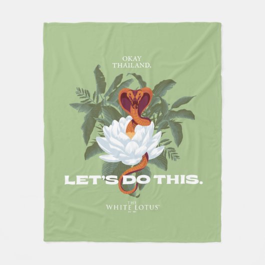"Let's Do This" Cobra - De Witte Lotus Fleece Deken (Voorkant)