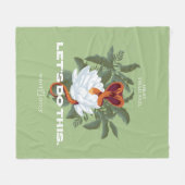 "Let's Do This" Cobra - De Witte Lotus Fleece Deken (Voorkant (Horizontaal))