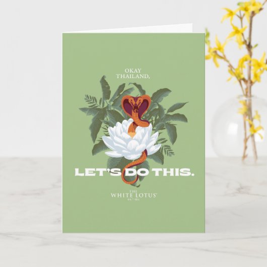 "Let's Do This" Cobra - De Witte Lotus Kaart (Gele Bloem)