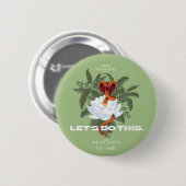 "Let's Do This" Cobra - De Witte Lotus Ronde Button 5,7 Cm (Voorkant /achterkant)