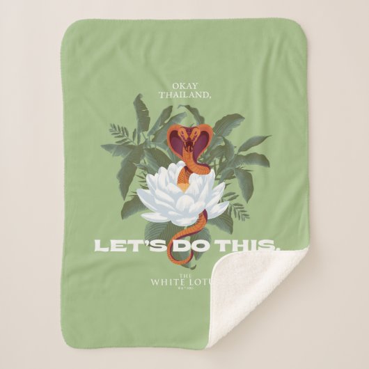 "Let's Do This" Cobra - De Witte Lotus Sherpa Deken (Voorkant)