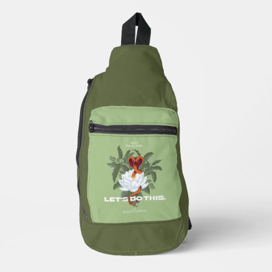 "Let's Do This" Cobra - De Witte Lotus Sling Bag (Voorkant)