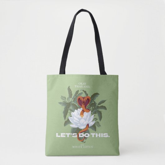 "Let's Do This" Cobra - De Witte Lotus Tote Bag (Voorkant)