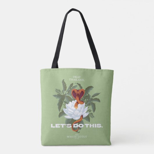 "Let's Do This" Cobra - De Witte Lotus Tote Bag (Achterkant)