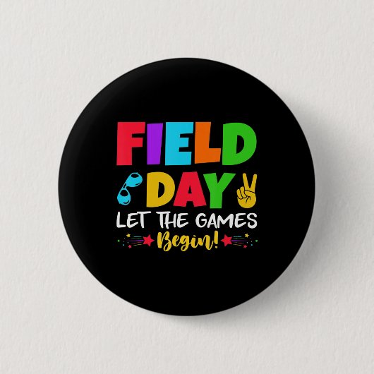 Let's Do This Field Day Thing Teacher Student Scho Ronde Button 5,7 Cm (Voorkant)