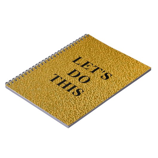 Let's Do This - Gold Texture Classic Notebook Notitieboek (Linkerzijde)