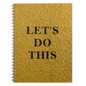 Let's Do This - Gold Texture Classic Notebook Notitieboek (Voorkant)