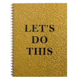 Let's Do This - Gold Texture Classic Notebook Notitieboek