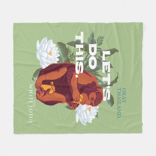 Let's Do This Monkey beroemd gemaakt door The Whit Fleece Deken (Voorkant (Horizontaal))