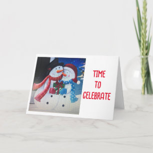 LET'S EAT, LET'S DRINK & LET'S BE MERRY FEESTDAGEN KAART