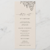Let's Eat Napa Valley Vineyard Vinery Wedding Menu (Voorkant)