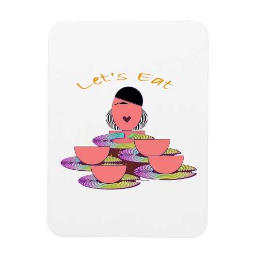 Let's Eat Refrigerator Magneet (Verticaal)