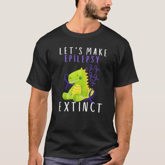 Lets Epilepsy Extinct Kid Mom Dad Epilepsy Awarene T-shirt (Voorkant)