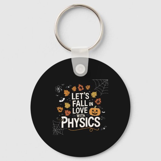 Lets Fall In Love With Physics Halloween Pumpkin T Sleutelhanger (Voorkant)