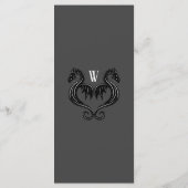 Let's Feast Grey Black Dragon Fantasy Wedding Menu (Achterkant)