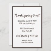 Lets Feast Thanksgiving Golden Retriever Kaart (Achterkant)