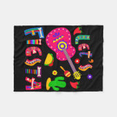 Lets Fiesta 5 Cinco de Mayo Voor Vrouwen Mannen Jo Fleece Deken (Voorkant (Horizontaal))