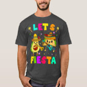 Lets Fiesta Avocado en Tacos Cinco de Mayo T-shirt (Voorkant)