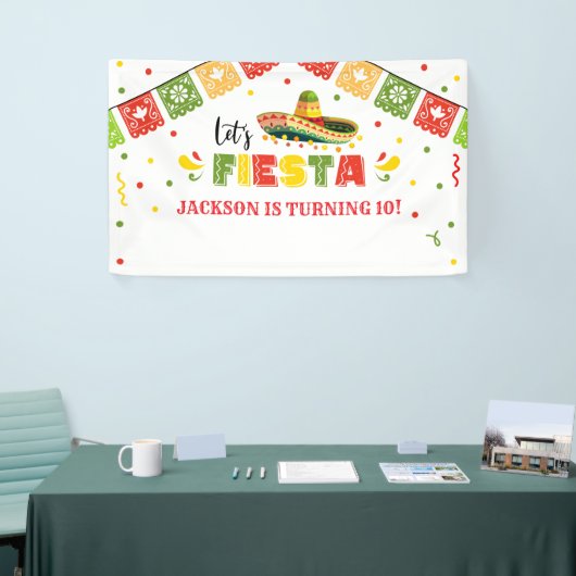 LET'S FIESTA Birthday Party banner backdrop  (Beurs)