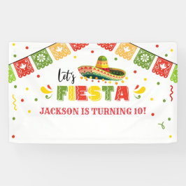 LET'S FIESTA Birthday Party banner backdrop 