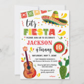 LET'S FIESTA Birthday Party Invitation Kaart (Voorkant)