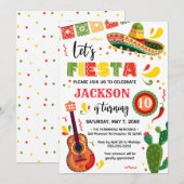 LET'S FIESTA Birthday Party Invitation Kaart (Voorkant / Achterkant)