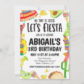 Let's Fiesta Birthday Party Invitation Kaart (Voorkant)