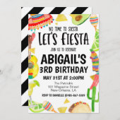 Let's Fiesta Birthday Party Invitation Kaart (Voorkant / Achterkant)