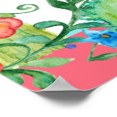 Lets Fiesta Cactus Floral 3rd Birthday Party Poster (Hoek)