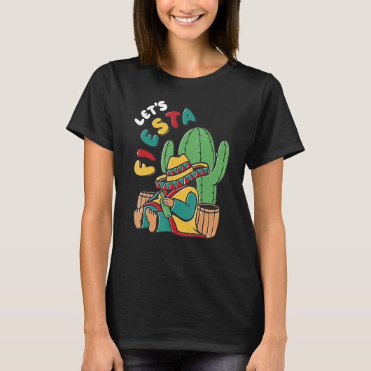 Let's Fiesta Cinco de Mayo Mexican Fiesta Cinco de T-shirt (Voorkant)
