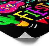 Lets Fiesta Cinco de Mayo Mexican Party Guitar Lov Poster (Hoek)
