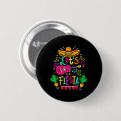 Lets Fiesta Cinco de Mayo Mexican Party Guitar Lov Ronde Button 5,7 Cm (Voorkant /achterkant)