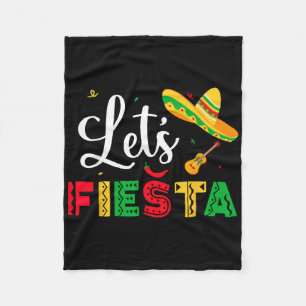 Lets Fiesta Cinco de Mayo Mexican Party Vrouwen Ki Fleece Deken