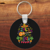 Lets Fiesta Cinco De Mayo Party Lets Fiesta Mexica Sleutelhanger (Voorkant)