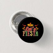 Let's Fiesta Cinco de Mayo Ronde Button 3,2 Cm (Voorkant /achterkant)