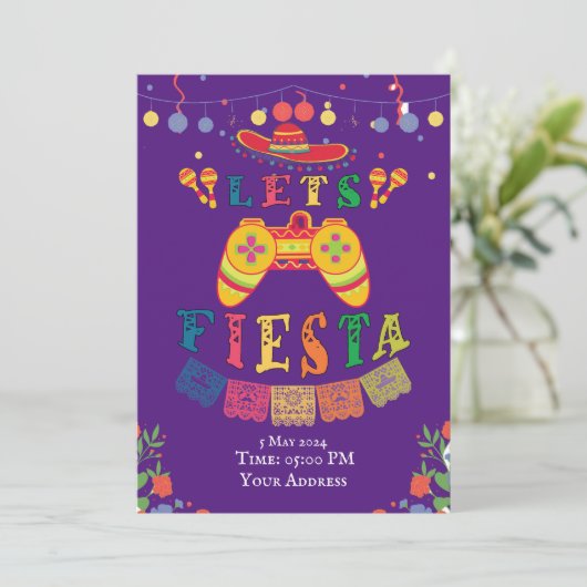 Lets Fiesta Cinco de Mayo Viering Kaart (Staand voorkant)