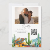 Let's Fiesta Desert QR Code Foto Bruiloft Feest Kaart (Achterkant)