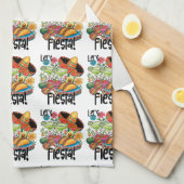 Let's Fiesta! Fun Tacos and Margarita Lover Theedoek (Quarter Fold)