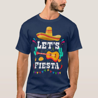 Lets Fiesta Funny Avocado Taco Cinco de Mayo Meica T-shirt