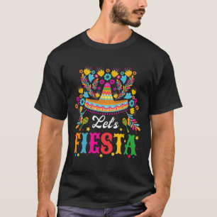 Let's Fiesta Funny Cinco De Mayo Vrouwen Mannen Ki T-shirt