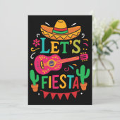 Let's Fiesta - Heldere Mexicaanse feeststijl Kaart (Staand voorkant)