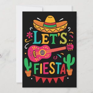Let's Fiesta - Heldere Mexicaanse feeststijl Kaart