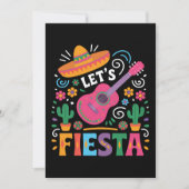 Let's Fiesta - Heldere Mexicaanse feeststijl Kaart (Voorkant)