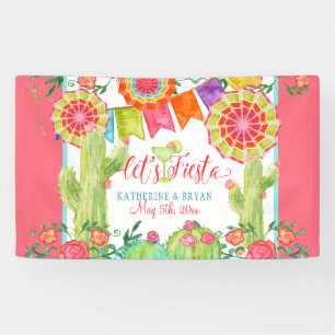 Lets Fiesta Margarita Cactus Flowers Vrijgezellenf Spandoek