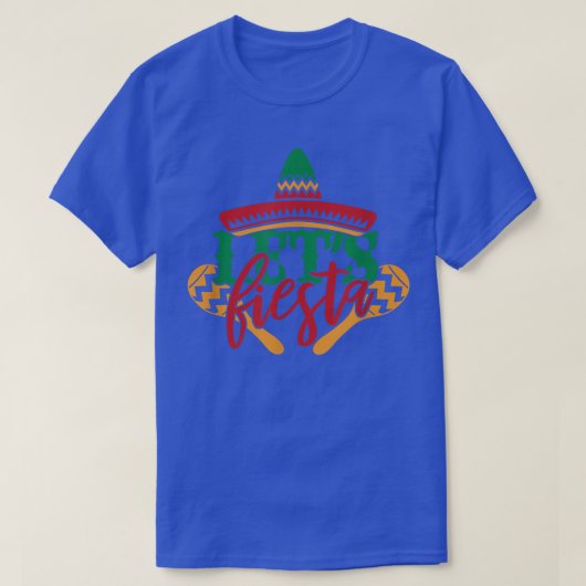 Lets Fiesta Meican Cinco de Mayo Poncho Pet Mannen T-shirt (Design voorkant)