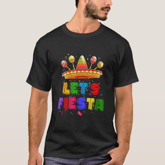 Let's Fiesta Mexican Fiesta Party T-shirt (Voorkant)