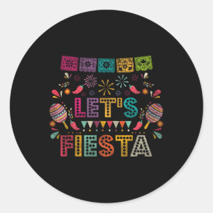 Lets Fiesta Mexico Ronde Sticker
